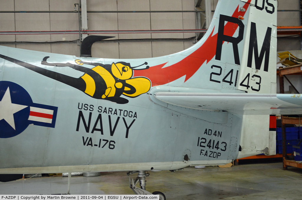 F-AZDP, Douglas AD-4N Skyraider C/N 7449, SHOT AT DUXFORD