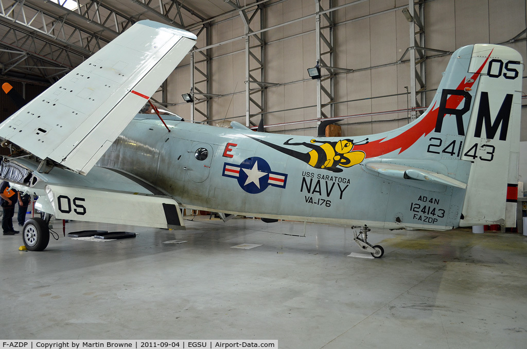 F-AZDP, Douglas AD-4N Skyraider C/N 7449, SHOT AT DUXFORD