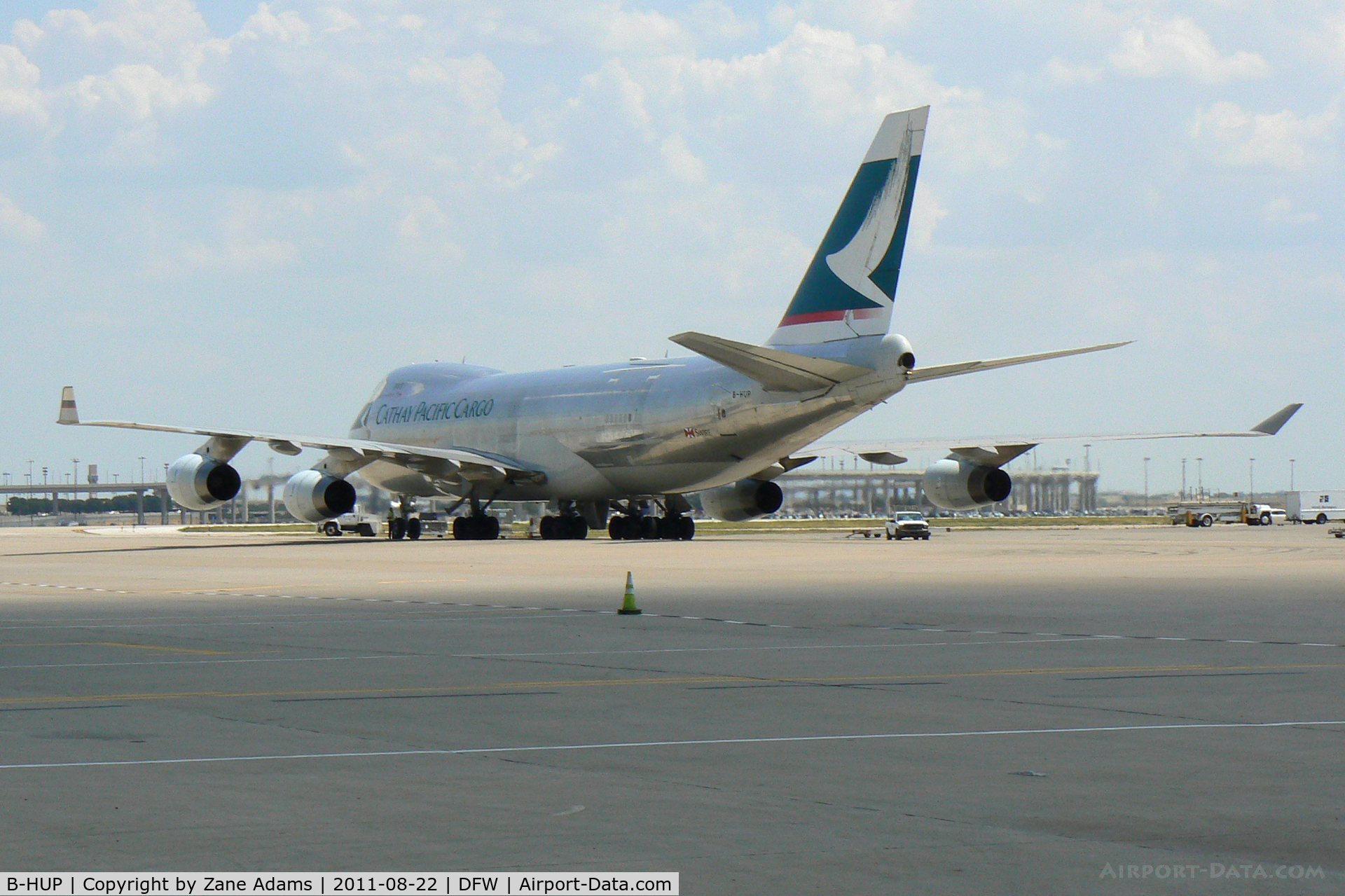 B-HUP, 2001 Boeing 747-467F/SCD C/N 30805, Cathay Pacific freighter at DFW Airport