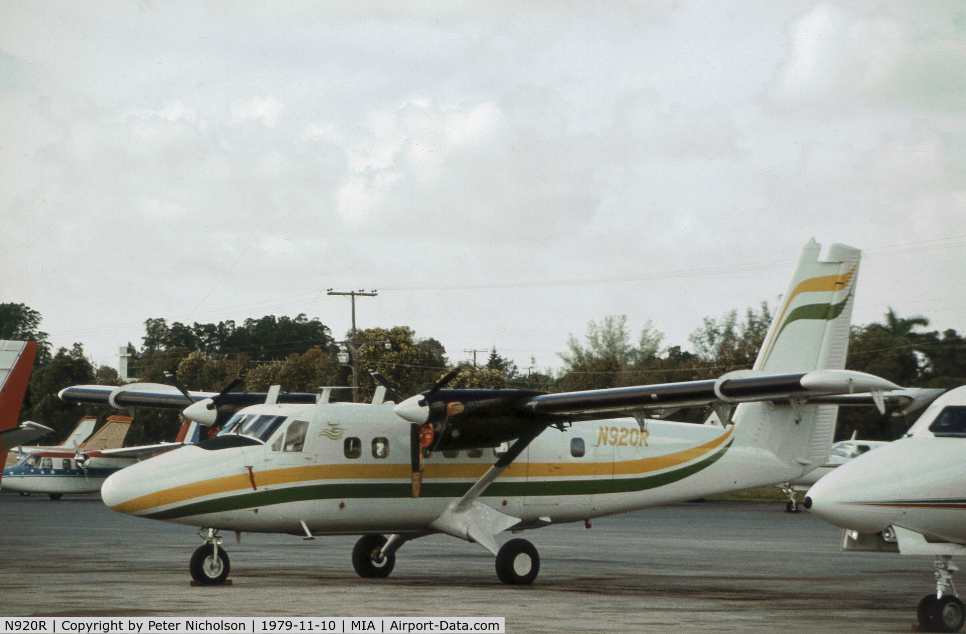 N920R, 1967 De Havilland Canada DHC-6-100 Twin Otter C/N 45, Twin Otter 100 as seen at Miami in November 1979.