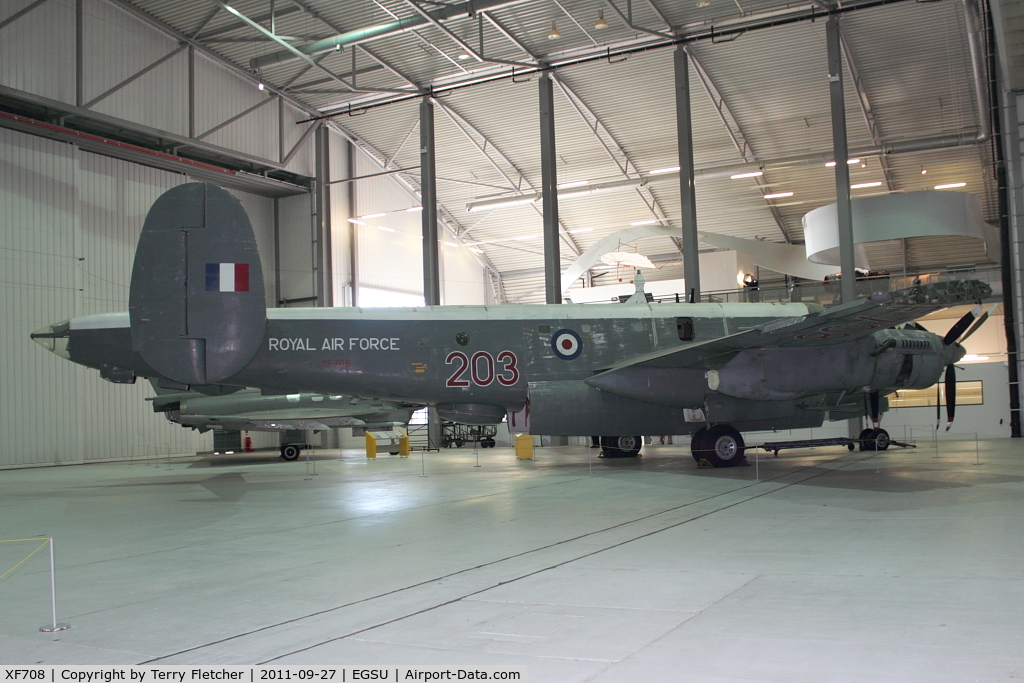 XF708, Avro 716 Shackleton MR.3/3 C/N Not found XF708, Displayed in Hall 1 of Imperial War Museum , Duxford UK