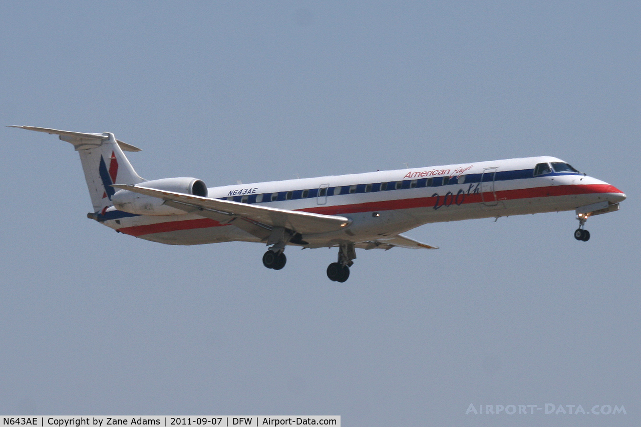 N643AE, 1999 Embraer ERJ-145LR (EMB-145LR) C/N 145200, American Eagle at DFW Airport