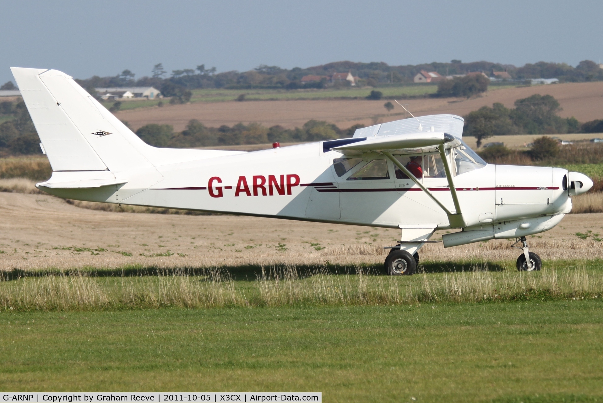 G-ARNP, 1961 Beagle A-109 Airdale C/N B.503, Just landed at Northrepps.