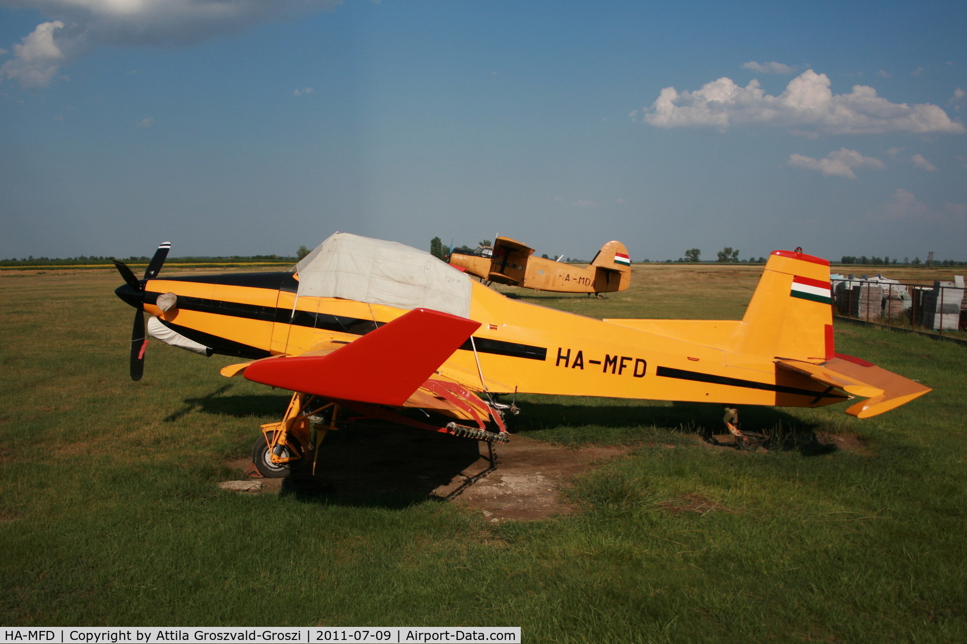 HA-MFD, 1989 Let Z-137T Agro-Turbo C/N 034, Jászapáti agricultural airport - Hungary. With the new painting
