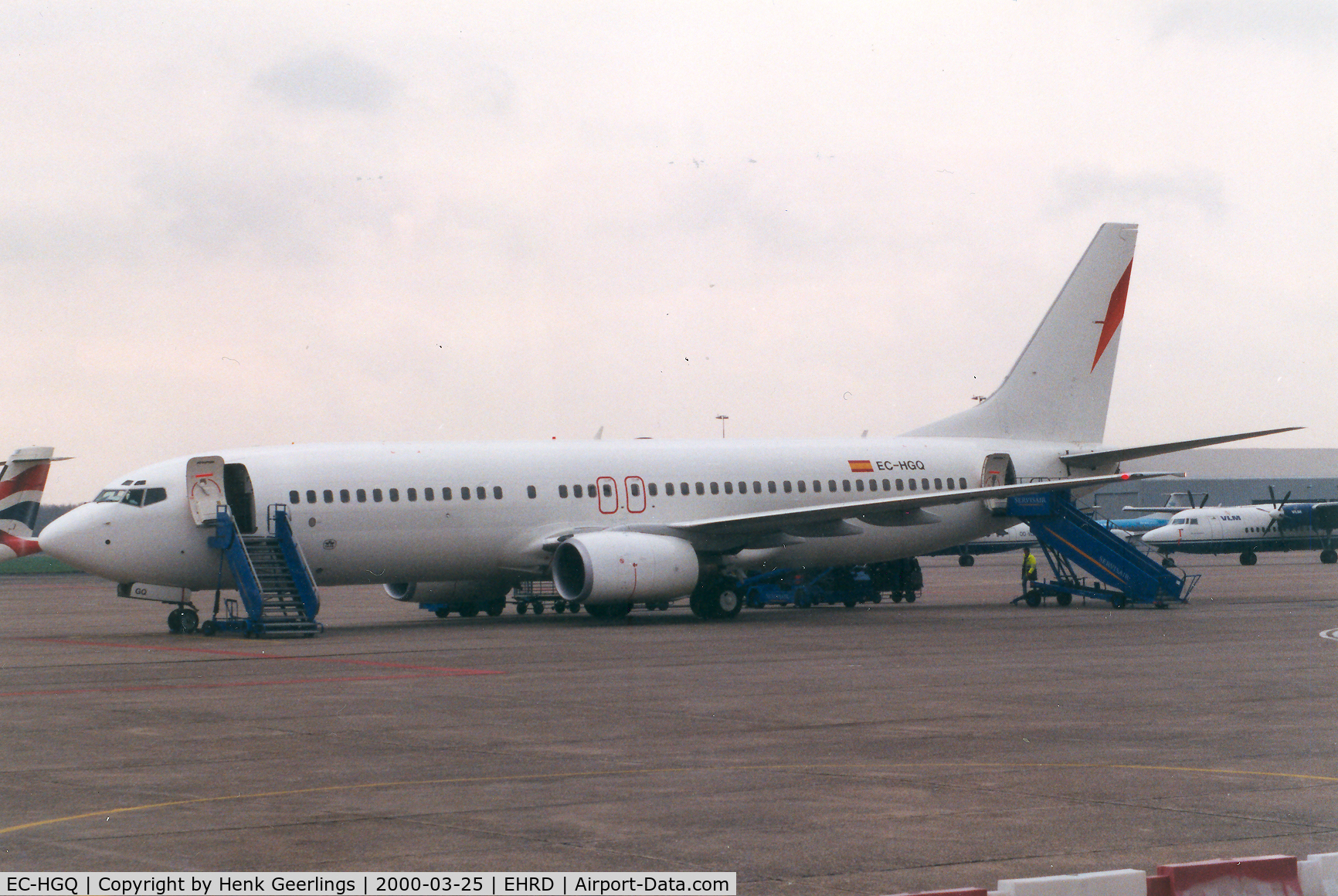 EC-HGQ, 1999 Boeing 737-85P C/N 28386, Air Europa ; no cs all white