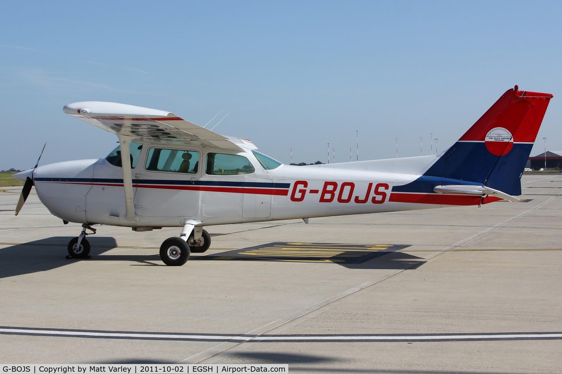 G-BOJS, 1981 Cessna 172P C/N 172-74582, On stand at Saxon Air.