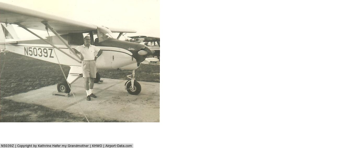 N5039Z, 1961 Piper PA-22-108 Colt C/N 22-8659, My Grandfather Art Hafer, shown in the picture, Learned to fly in this aircraft