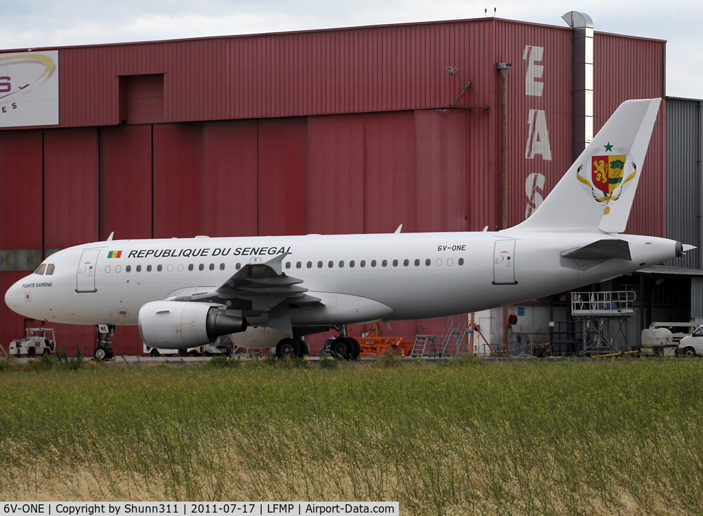 6V-ONE, 2001 Airbus ACJ319 (A319-115/CJ) C/N 1556, Parked at the EAS Facility...