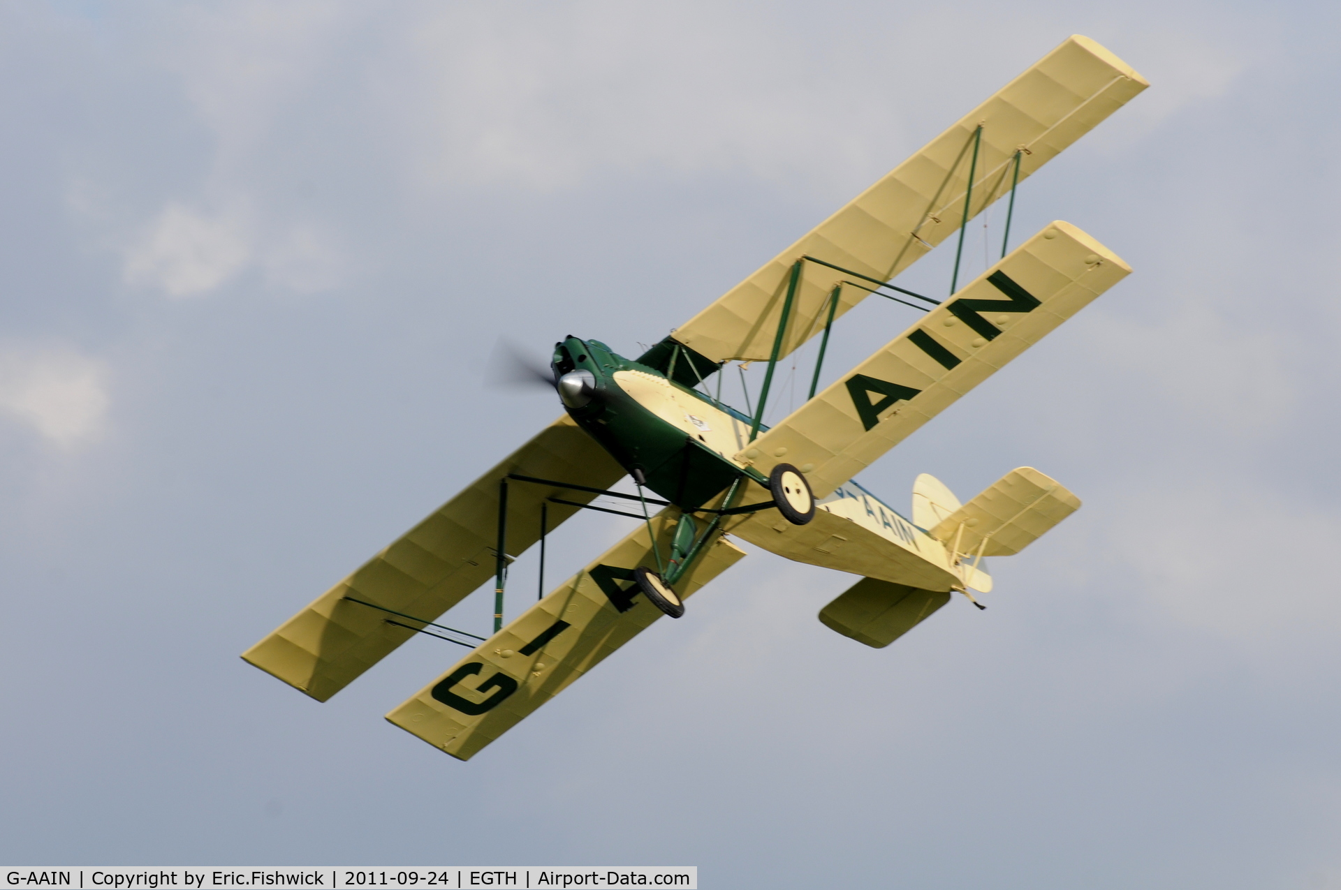 G-AAIN, 1934 Parnall Elf II C/N J.6, 44. G-AAIN at the glorious Shuttleworth Uncovered Air Display, September 2011
