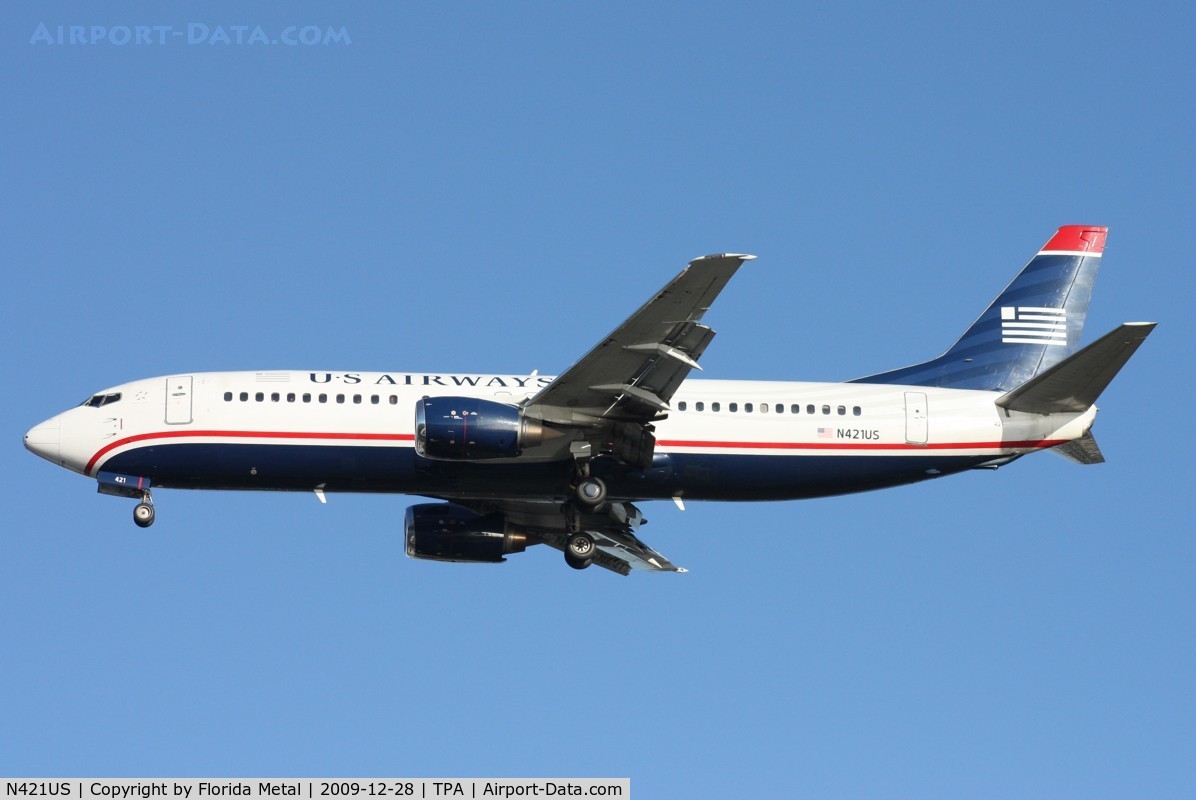 N421US, 1989 Boeing 737-401 C/N 23988, US Airways 737