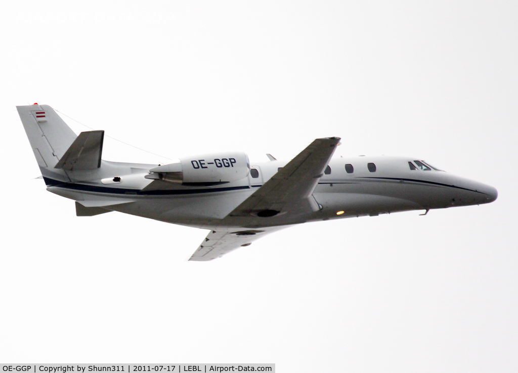 OE-GGP, 2007 Cessna 560XL Citation Excel C/N 560-5701, Taking off from rwy 07R