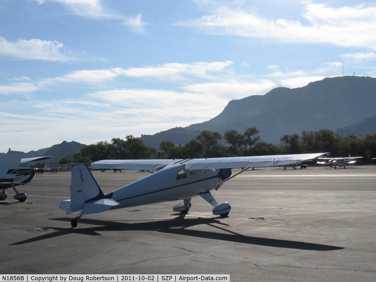 N1856B, Luscombe 8F Silvaire C/N 6283, 1957 Luscombe 8F SILVAIRE, Continental C90 90 Hp