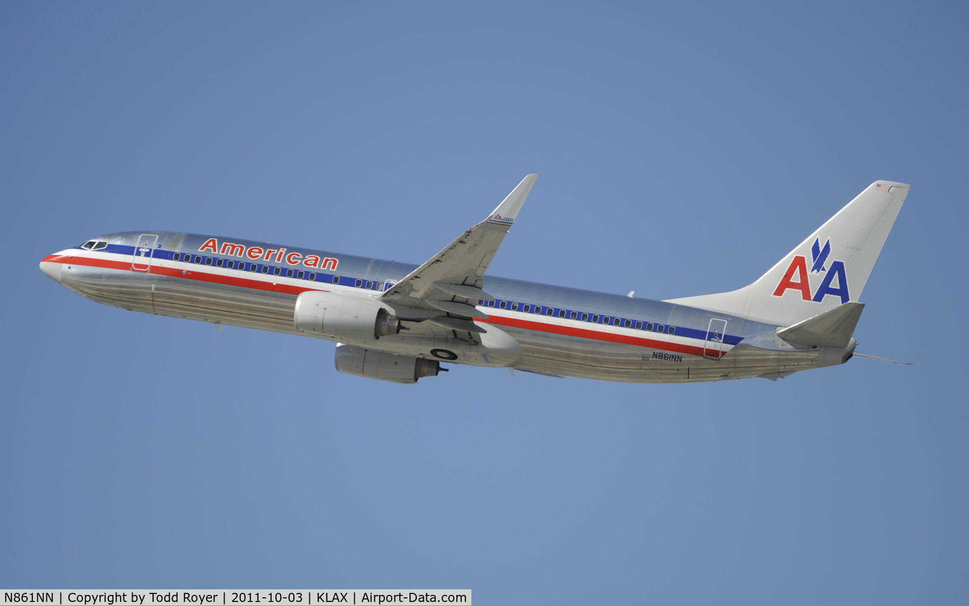 N861NN, 2010 Boeing 737-823 C/N 31109, Departing LAX