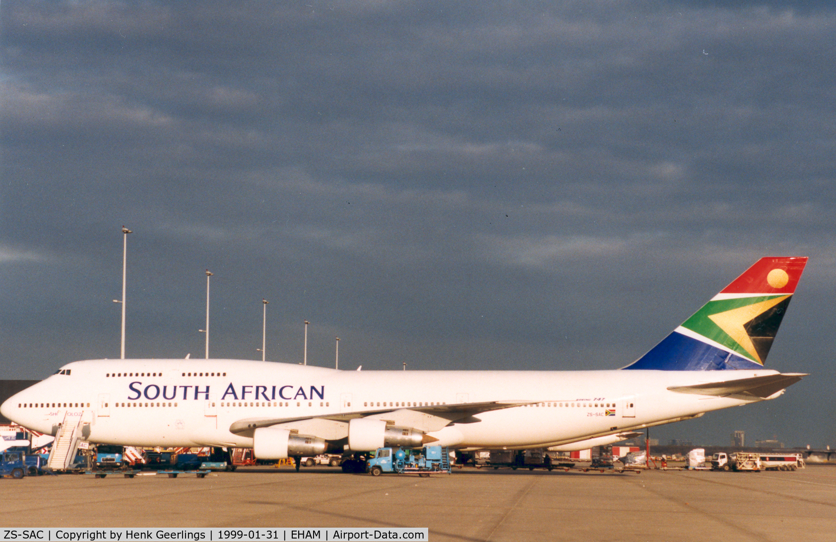 ZS-SAC, Boeing 747-312 C/N 23031, South African  - SAA