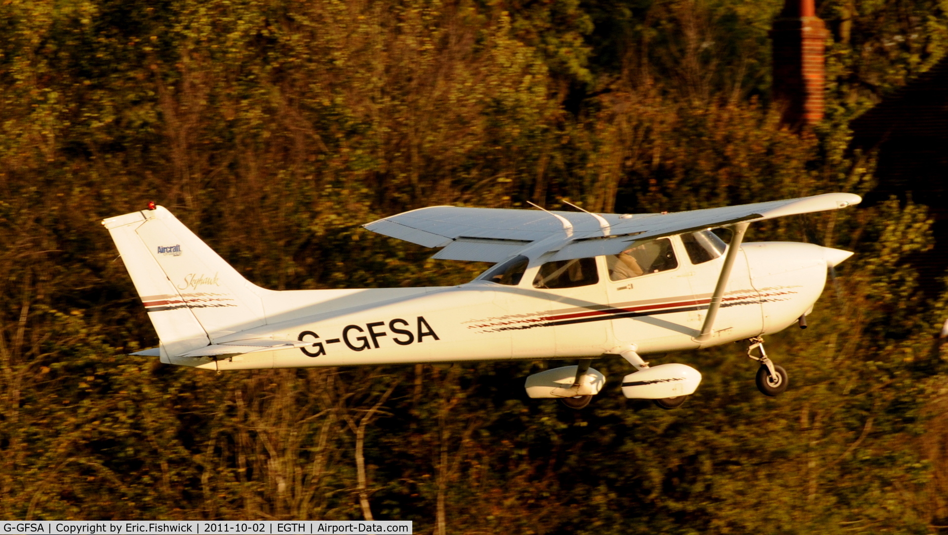 G-GFSA, 1997 Cessna 172R Skyhawk C/N 17280221, 4. G-GFSA departing Shuttleworth Autumn Air Display, October, 2011