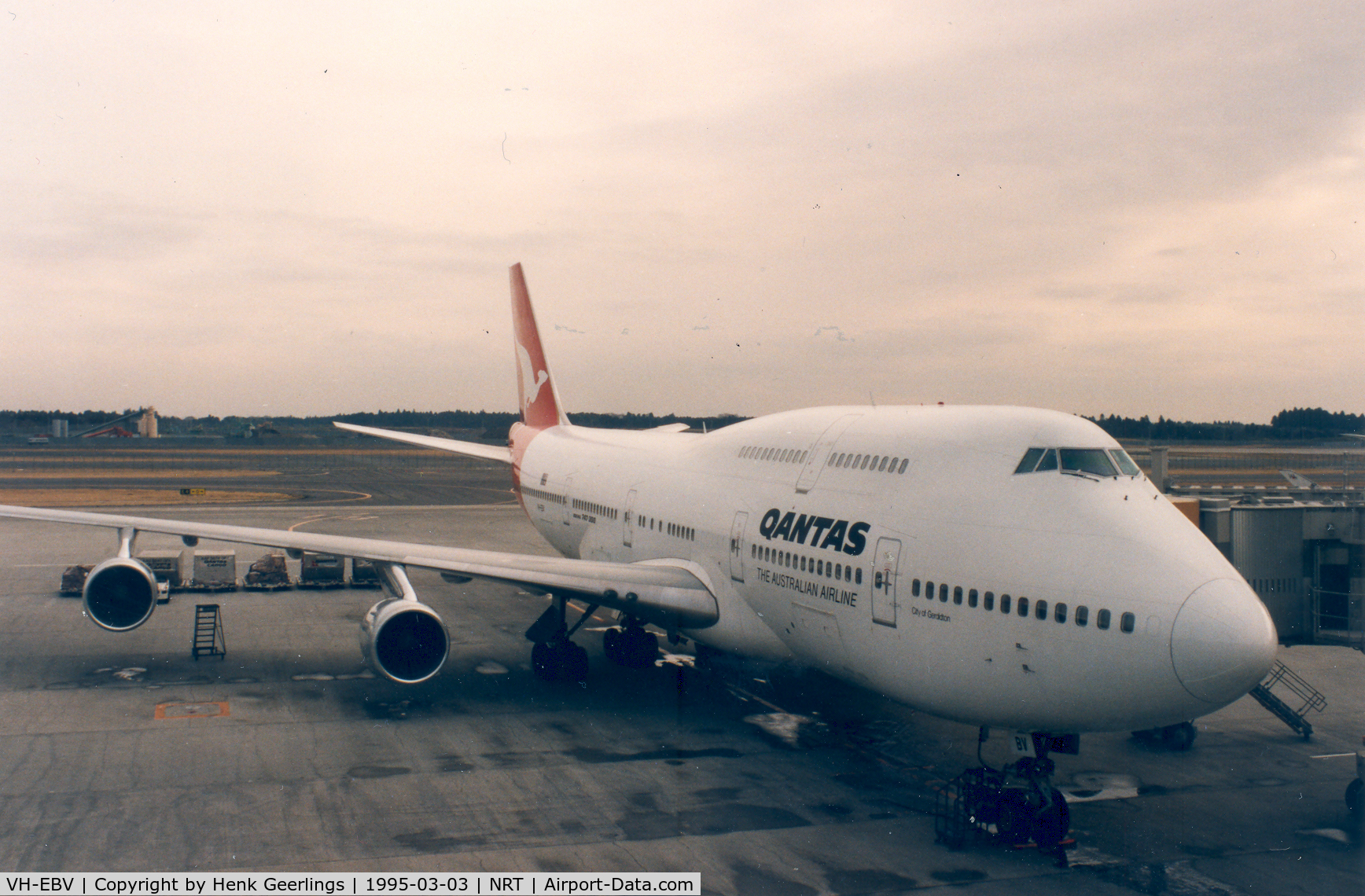 VH-EBV, 1985 Boeing 747-338 C/N 23224, Qantas