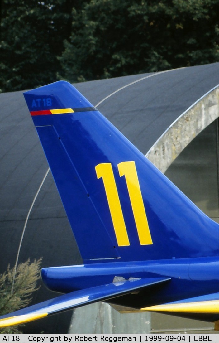 AT18, Dassault-Dornier Alpha Jet 1B C/N B18/1067, 20 Years A-jet Belgian Air Force.11 Squadron.
