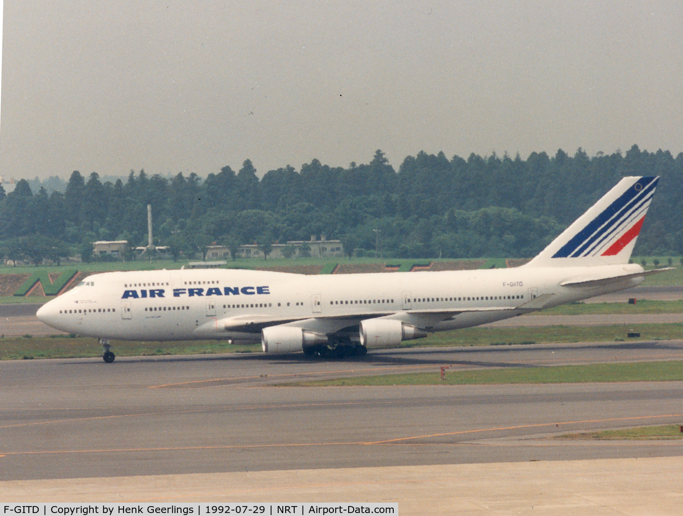 F-GITD, 1992 Boeing 747-428 C/N 25600, Air France at Narita , Tokyo