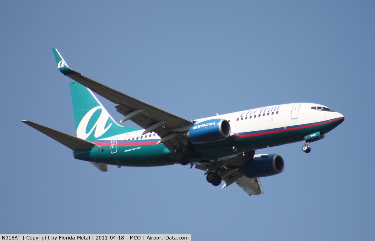 N318AT, 2007 Boeing 737-7BD C/N 33931, Air Tran 737