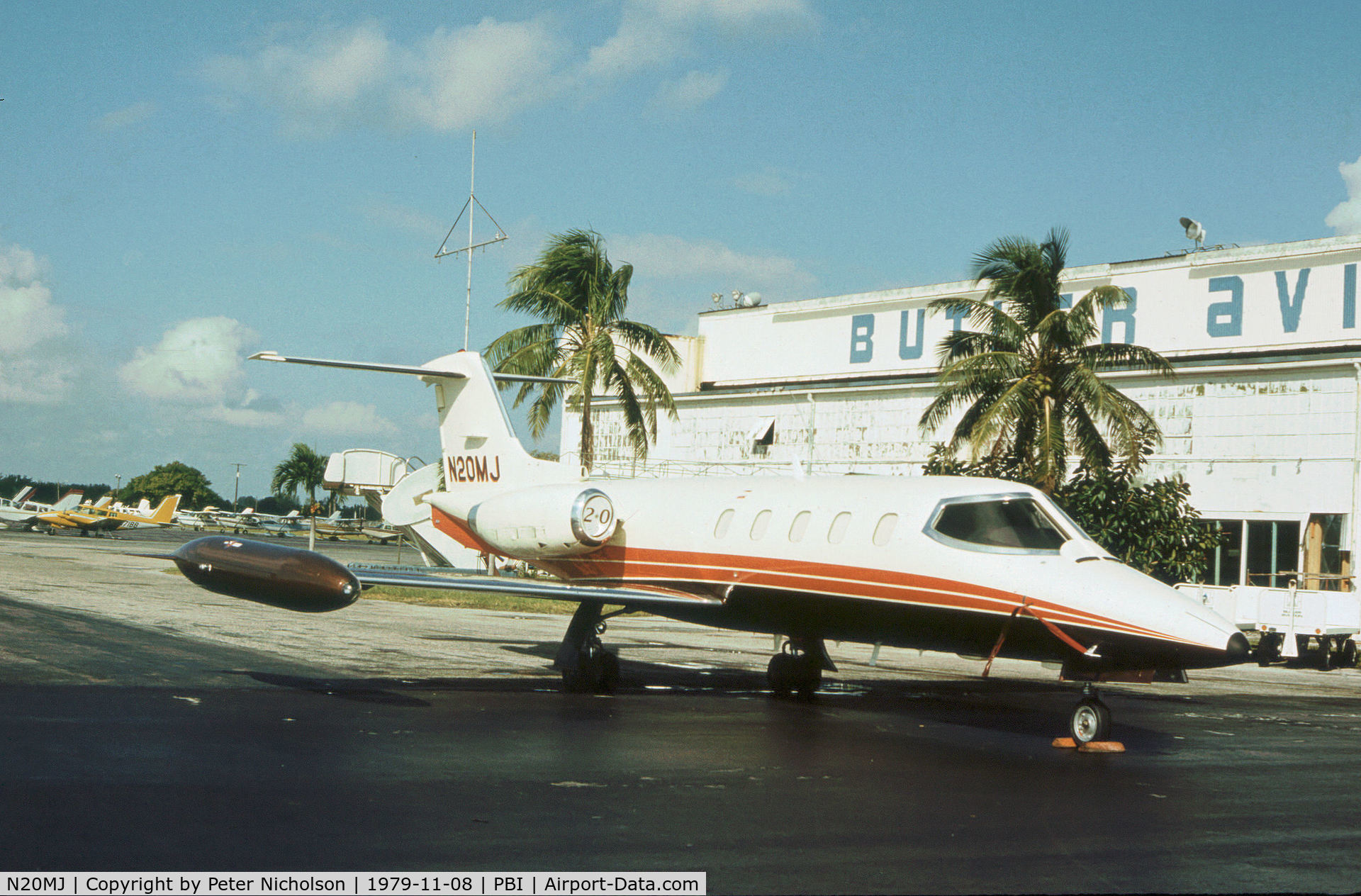 N20MJ, 1979 Gates Learjet 25D C/N 277, Learjet 25D as seen at West Palm Beach in November 1979.
