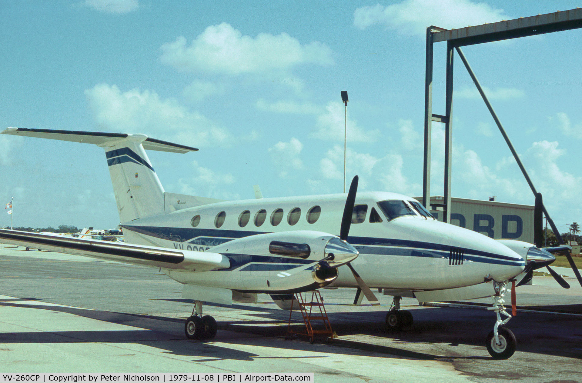 YV-260CP, Beech 200 C/N BB-500, Beech Super King Air 200 as seen at West Palm Beach in November 1979.