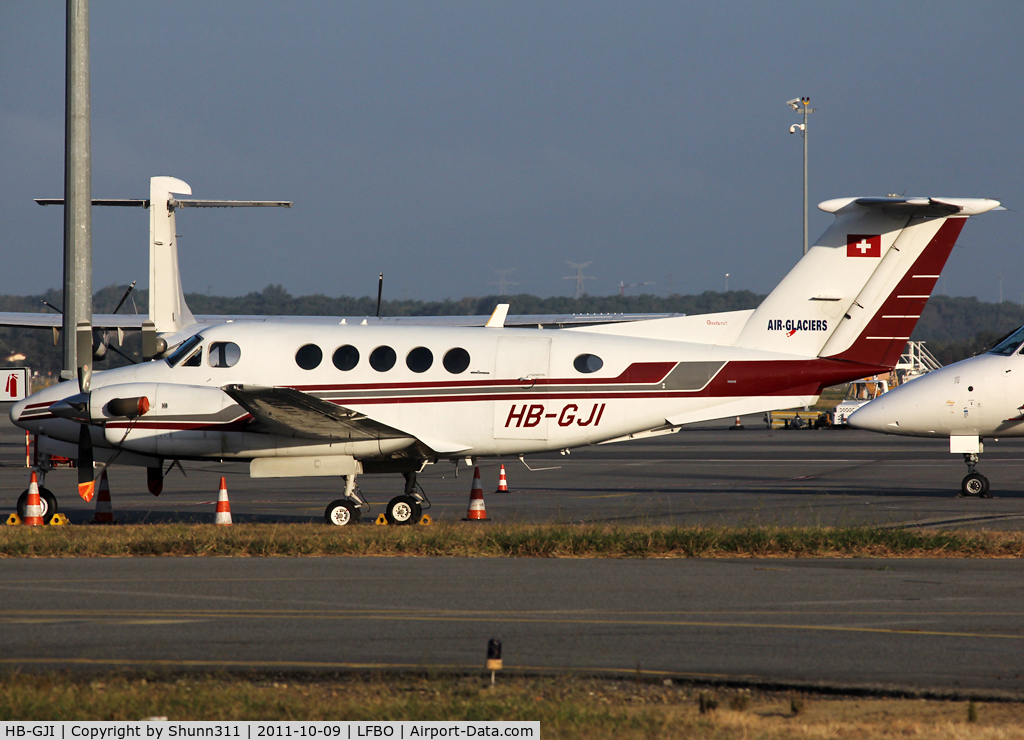 HB-GJI, 1979 Beech 200 Super King Air C/N BB-451, Parked at the General Aviation area...