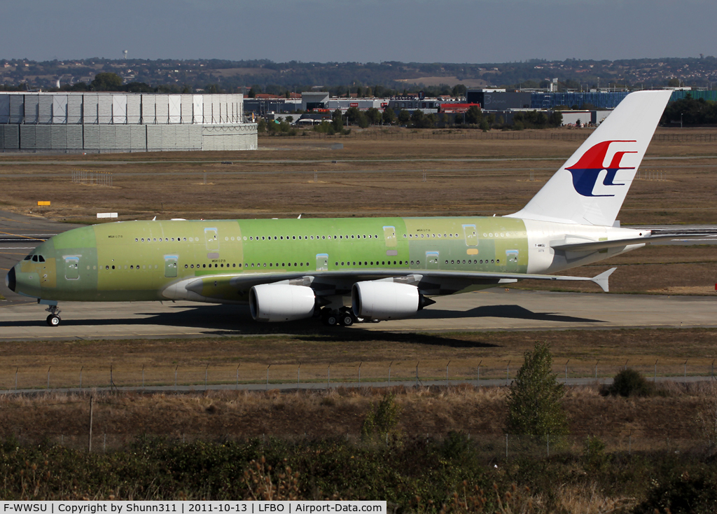 F-WWSU, 2011 Airbus A380-841 C/N 078, C/n 0078 - First for Malaysia Airlines