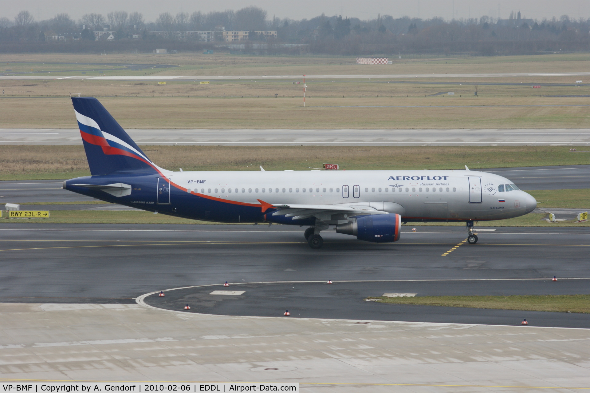 VP-BMF, 2008 Airbus A320-214 C/N 3711, VP-BMF, Aeroflot, is taxiing for departure at Düsseldorf Int´l (EDDL)