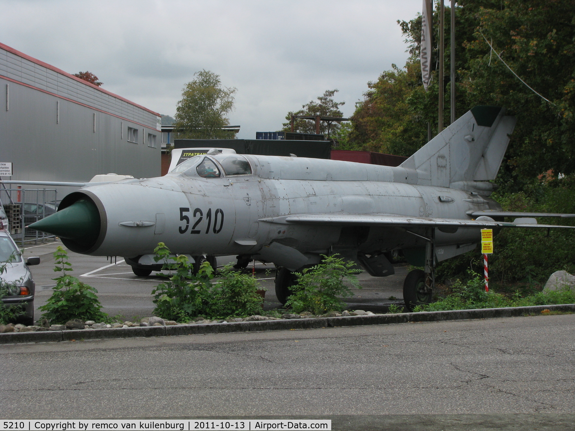 5210, 1972 Mikoyan-Gurevich MiG-21MF C/N 965210, preserved at Military Megastore Pratteln, near Basel Switserland.