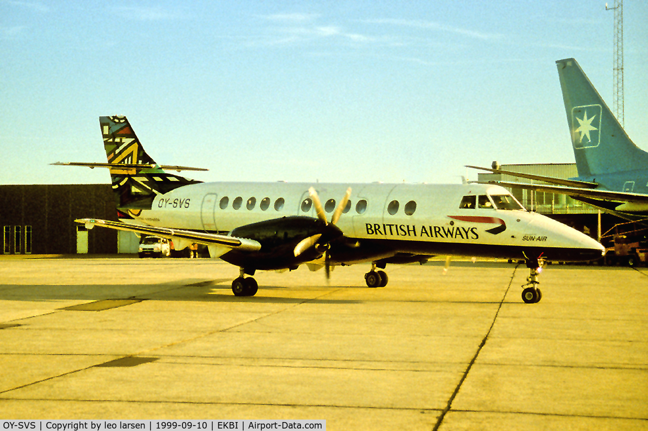 OY-SVS, 1993 British Aerospace Jetstream 41 C/N 41014, Billund Denmark 10.9.99