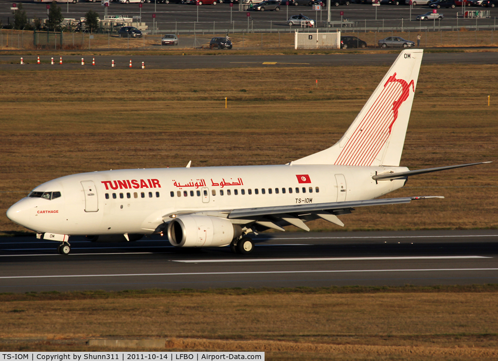 TS-IOM, 1999 Boeing 737-6H3 C/N 29498, Landed rwy 32L and backtracking to 'Sierra 10' under new modified c/s