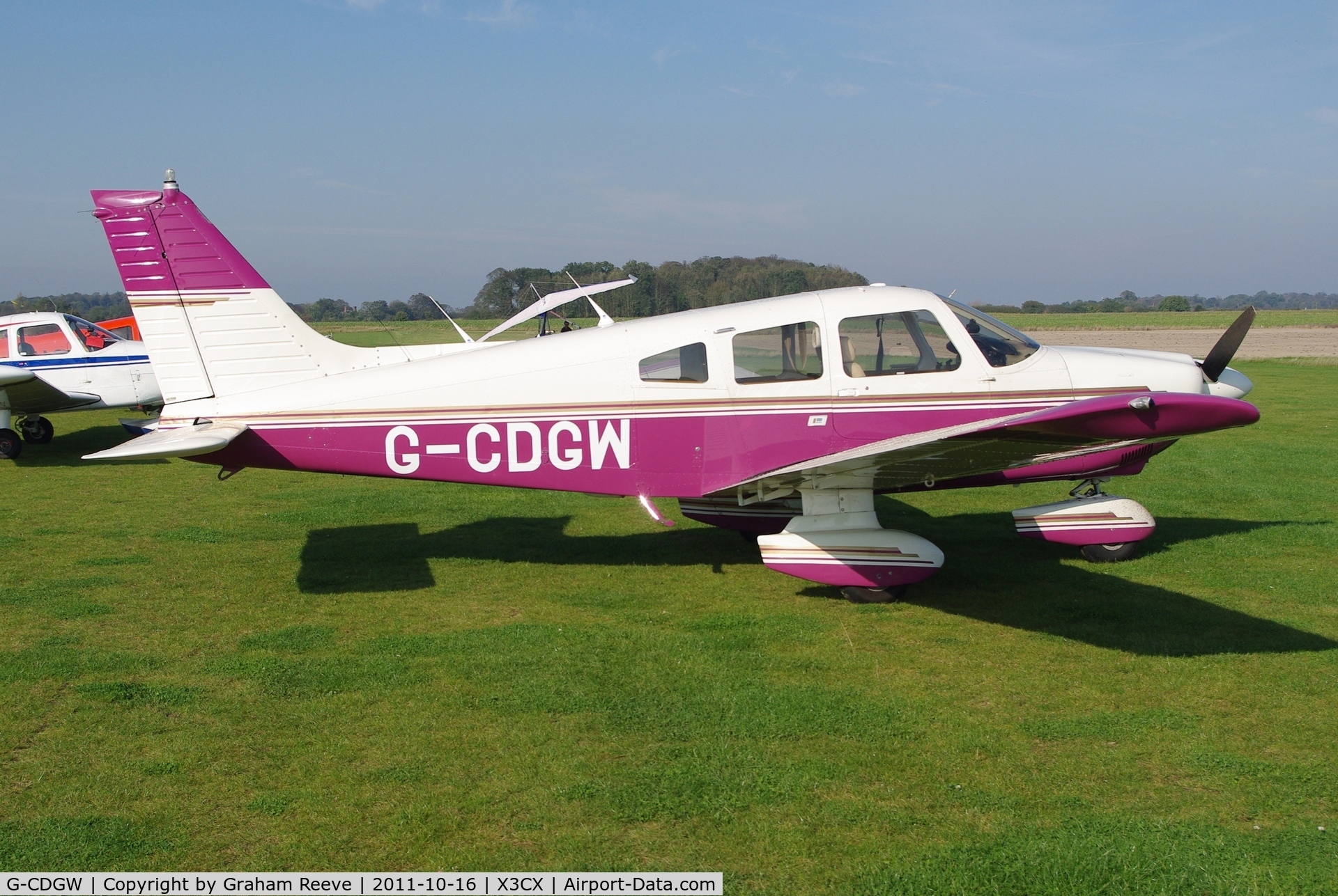 G-CDGW, 1979 Piper PA-28-181 Cherokee Archer II C/N 28-7990402, Parked in the sun.