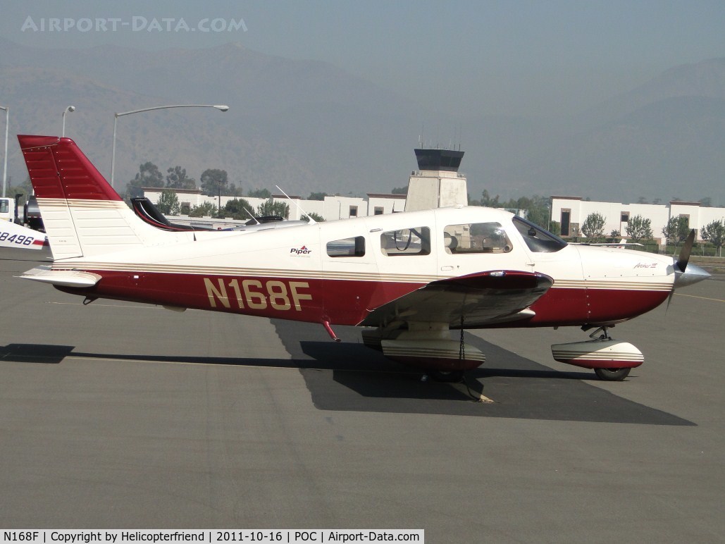 N168F, 1999 Piper PA-28-181 C/N 2843264, Parked in transient parking east off static display