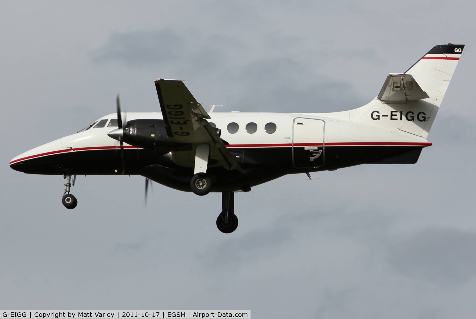 G-EIGG, 1987 British Aerospace BAe-3112 Jetstream 31 C/N 773, Arriving at EGSH.