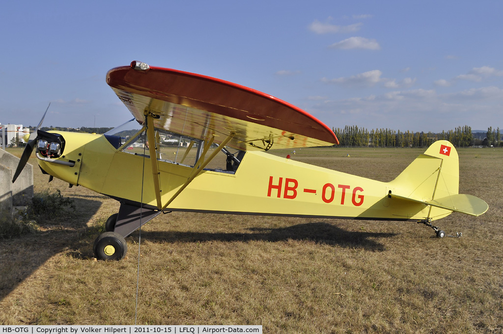 HB-OTG, 1944 Piper L-4H Grasshopper (J3C-65D) C/N 1/1626, at Montelimar