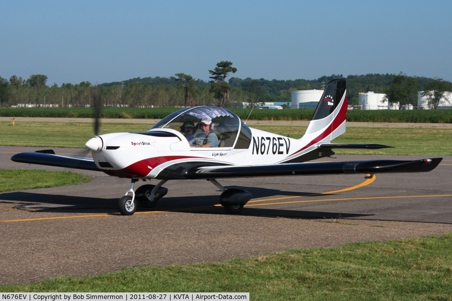 N676EV, 2006 Evektor-Aerotechnik Sportstar C/N 20060707, Arriving at the EAA fly-in - Newark, Ohio