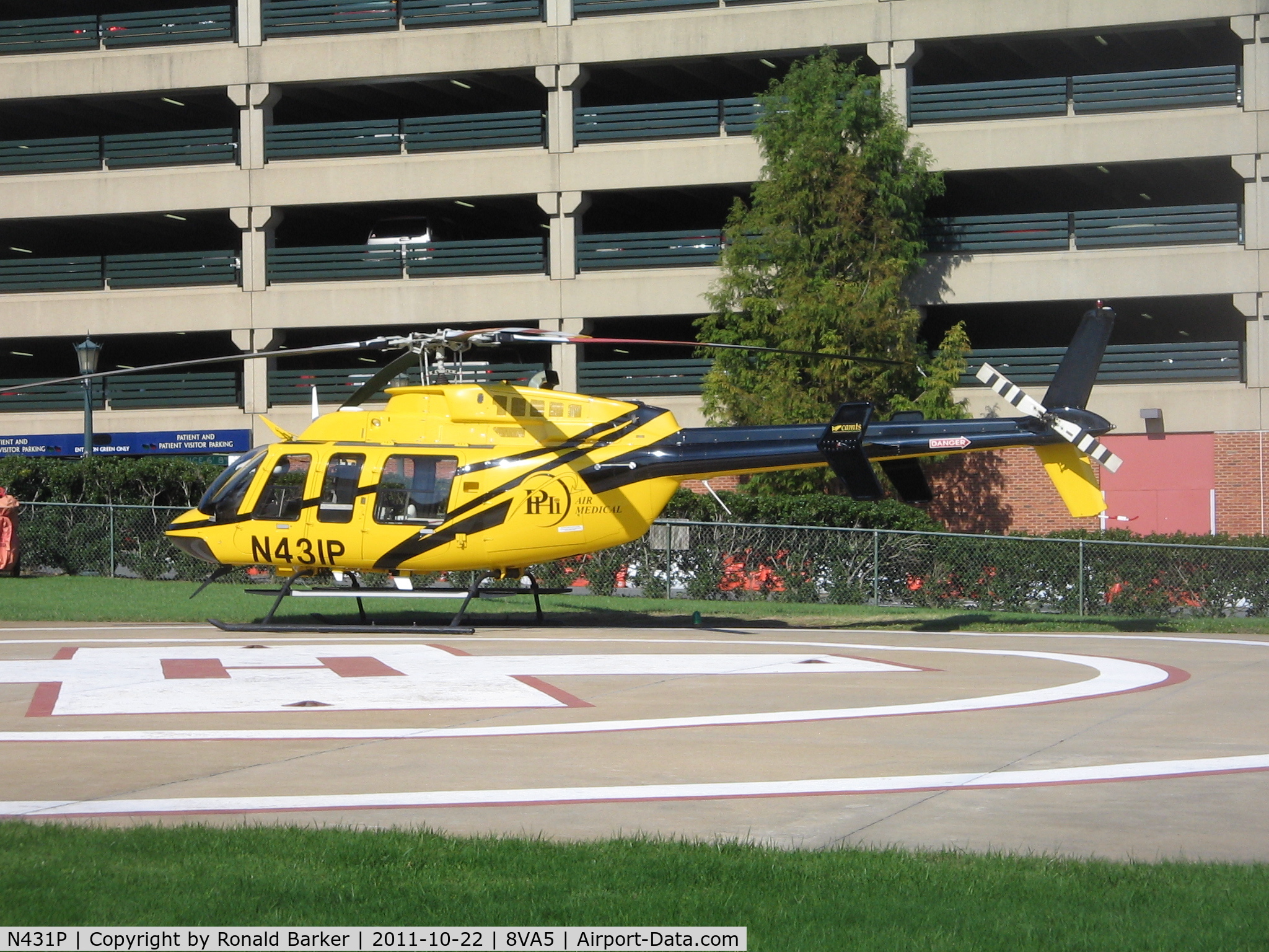 N431P, Bell 407 C/N 53857, UVA Hospital