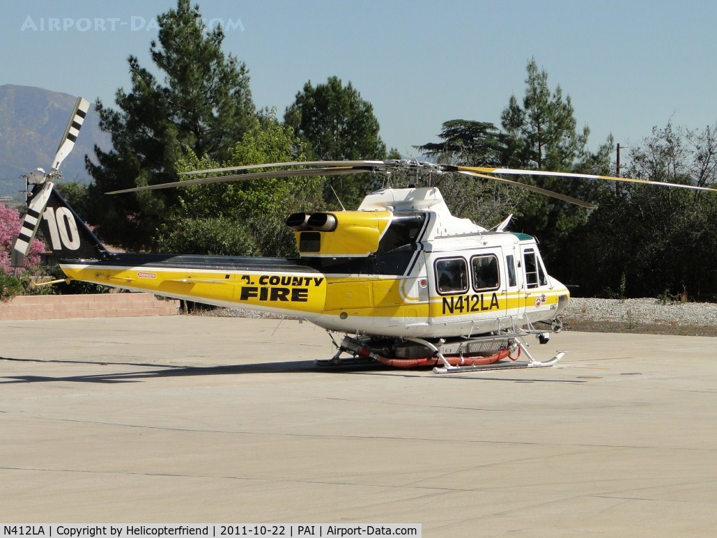 N412LA, 1981 Bell 412 C/N 33061, LACO Copter 10 is Command Ship and fire fighter