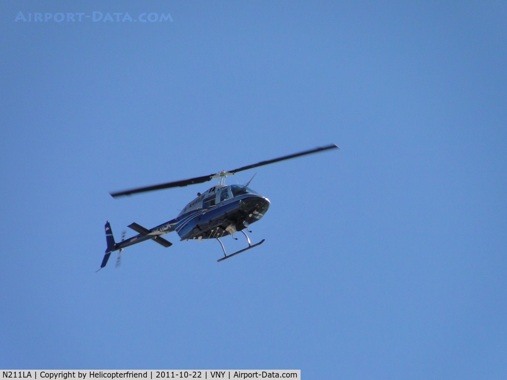 N211LA, 1987 Bell 206B JetRanger III C/N 3956, LAPD flying over