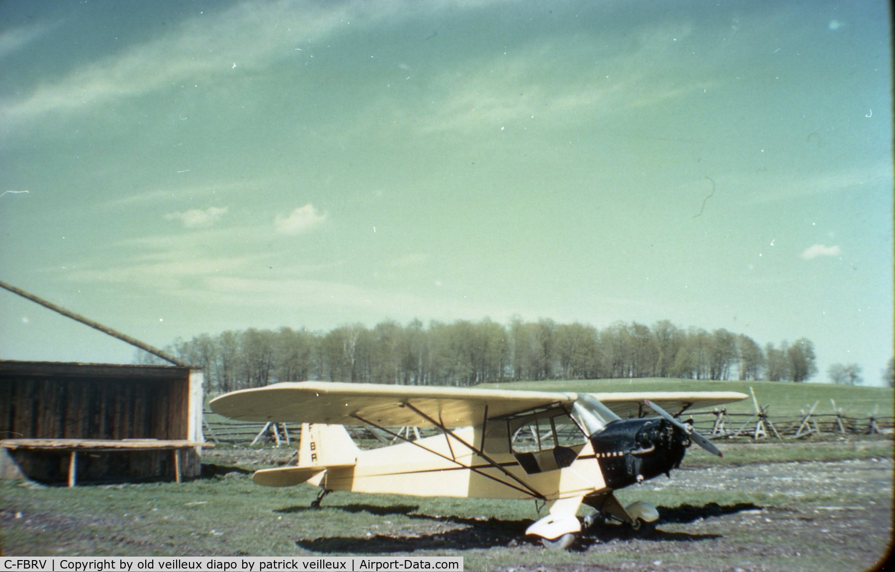 C-FBRV, 1946 Piper J3C-65 Cub Cub C/N 120C, picture taken in compton, quebec, canada un the early 60's. my grand father was the co-owner back then
