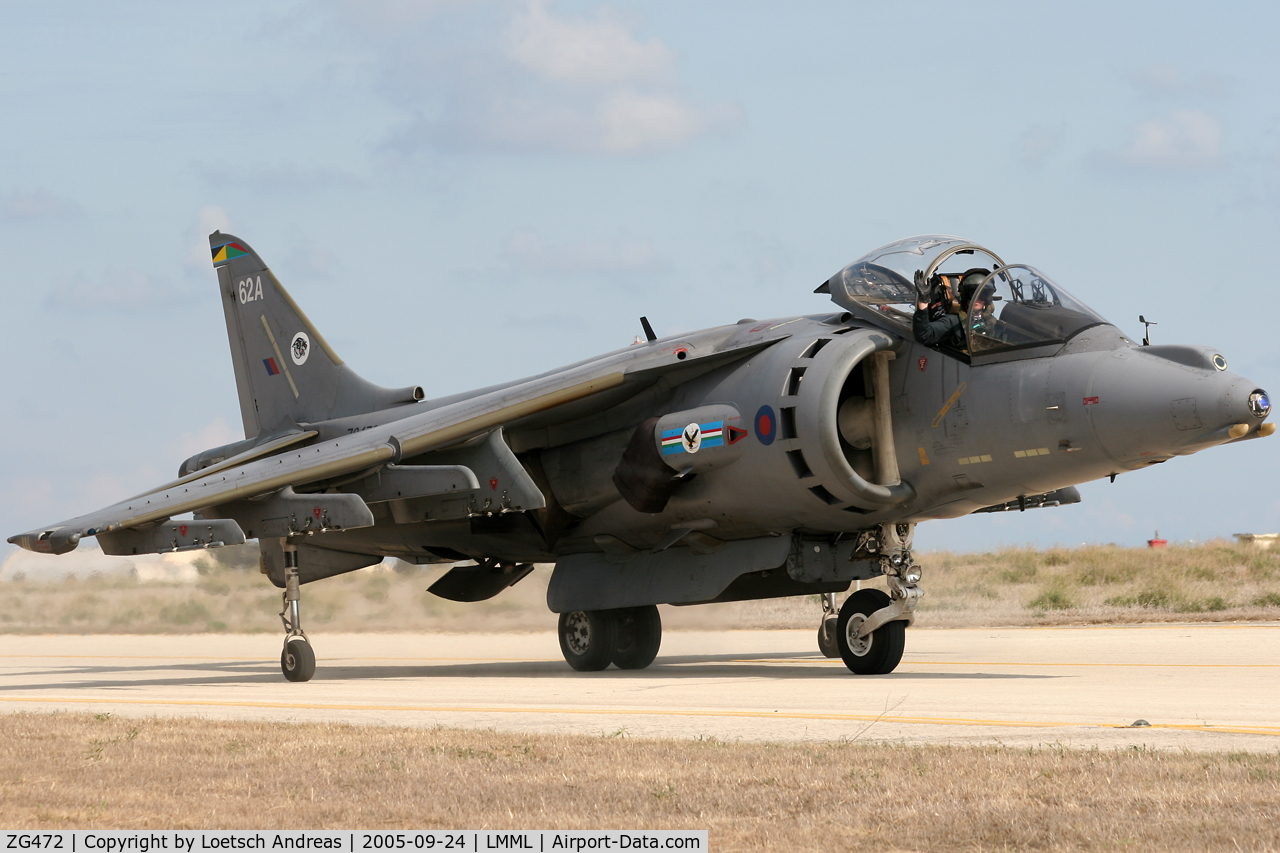 ZG472, British Aerospace Harrier GR.7A C/N P62, nice view