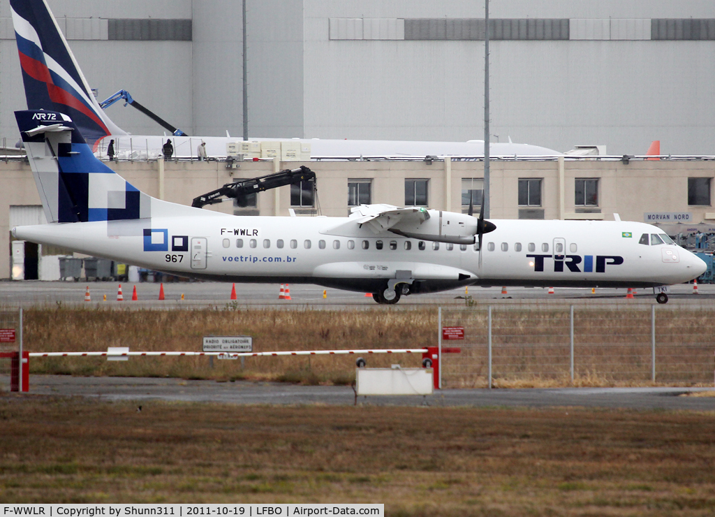 F-WWLR, 2011 ATR 72-600 C/N 967, C/n 967 - To be PR-TKI - First ATR72-600 for TRIP