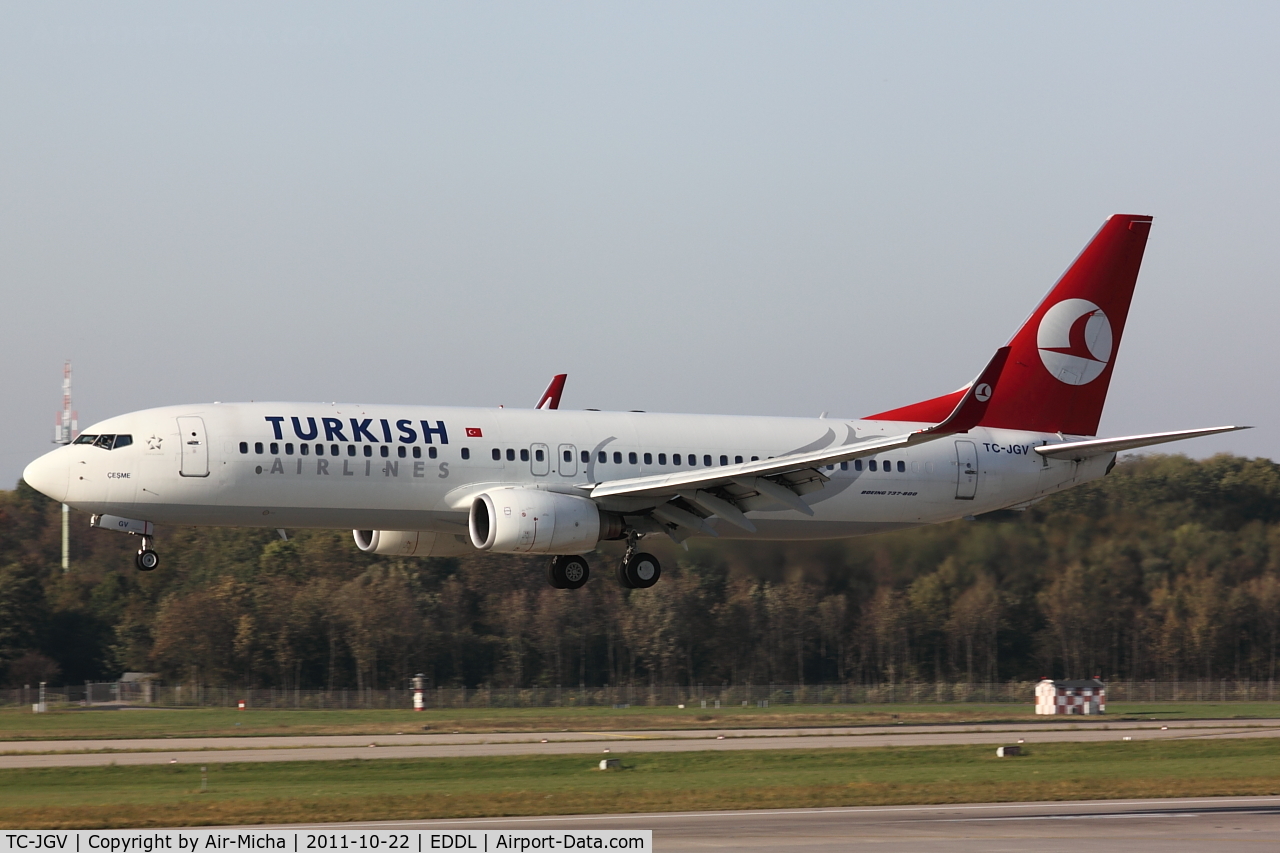 TC-JGV, 2006 Boeing 737-8F2 C/N 34419, Turkish Airlines, Boeing 737-8F2, CN: 34419/2021, Name: Cesme