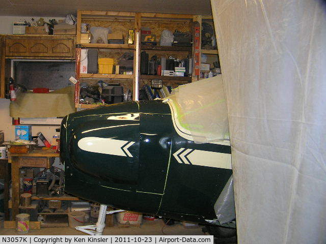 N3057K, 1946 Culver V C/N V-276, Coweling painted forest green and sun valley ivory stripe