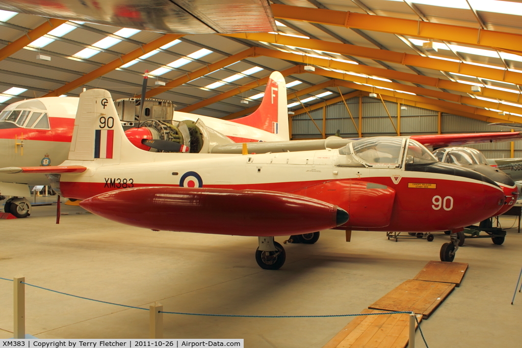 XM383, 1959 Hunting P-84 Jet Provost T.3A C/N PAC/W/6610, At Newark Air Museum in the UK