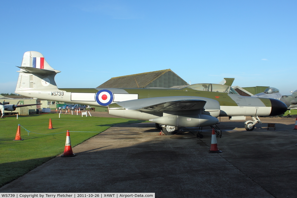WS739, Gloster Meteor NF(T).14 C/N Not found WS739, At Newark Air Museum in the UK