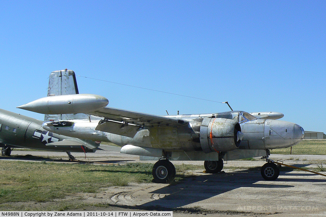 N4988N, 1964 Douglas-On Mark B-26K Counter Invader C/N 27477 (was 44-34198), At Meacham Field - Fort Worth, TX