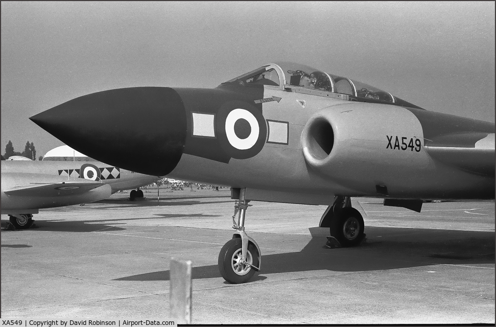 XA549, 1954 Gloster Javelin FAW.5 C/N Not found XA549, Doncaster Air Display early 1970's