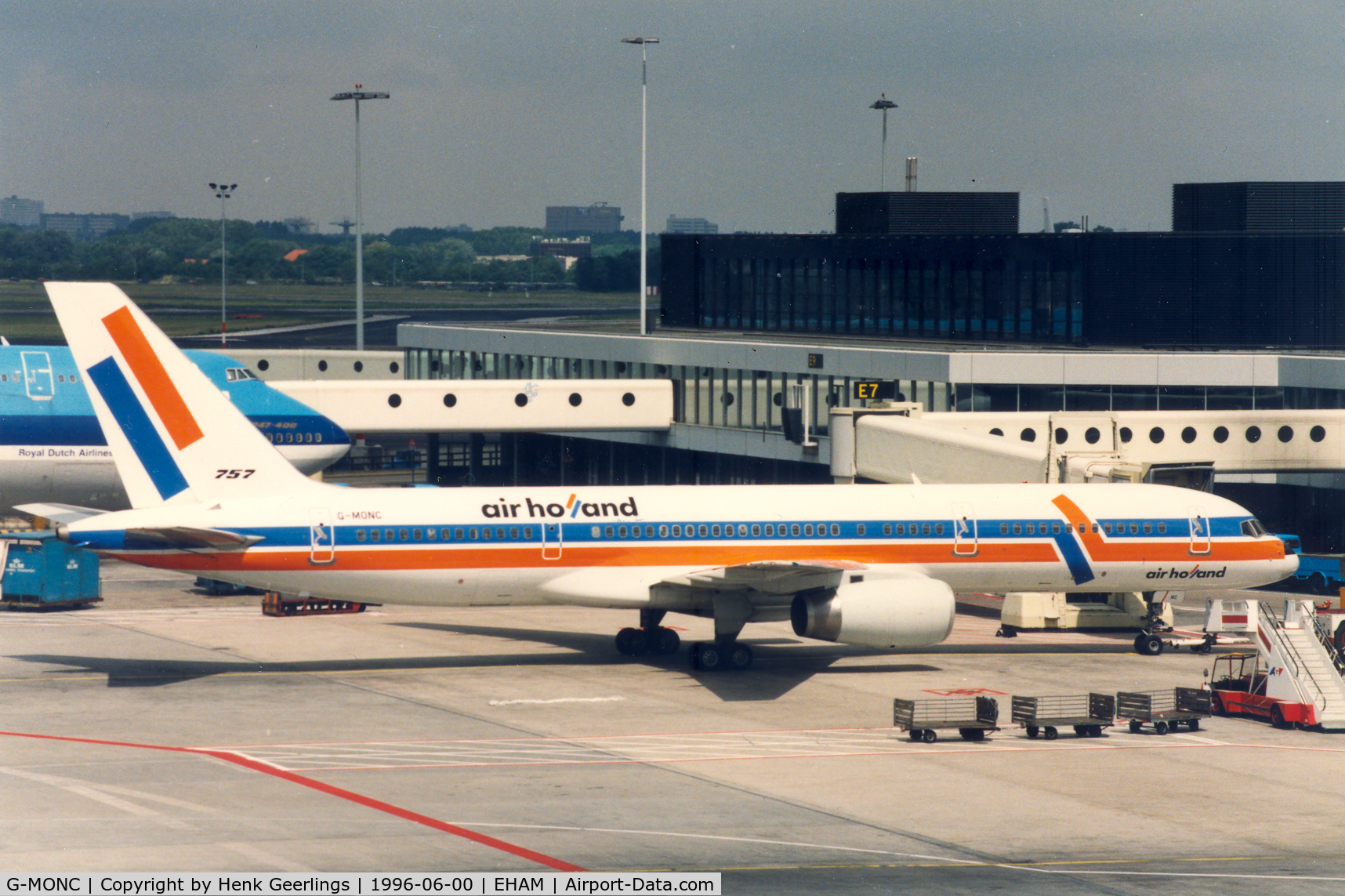 G-MONC, 1983 Boeing 757-2T7 C/N 22781, Air Holland . B757 is lsd from Monarch