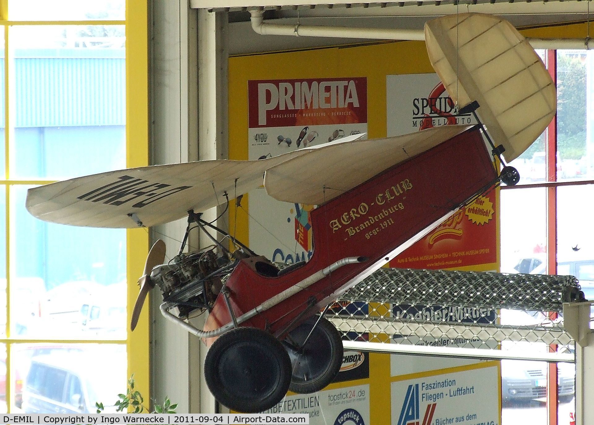 D-EMIL, Mignet HM.14 Pou-du-Ciel C/N 114, Mignet HM.14 Pou-du-Ciel at the Auto & Technik Museum, Sinsheim